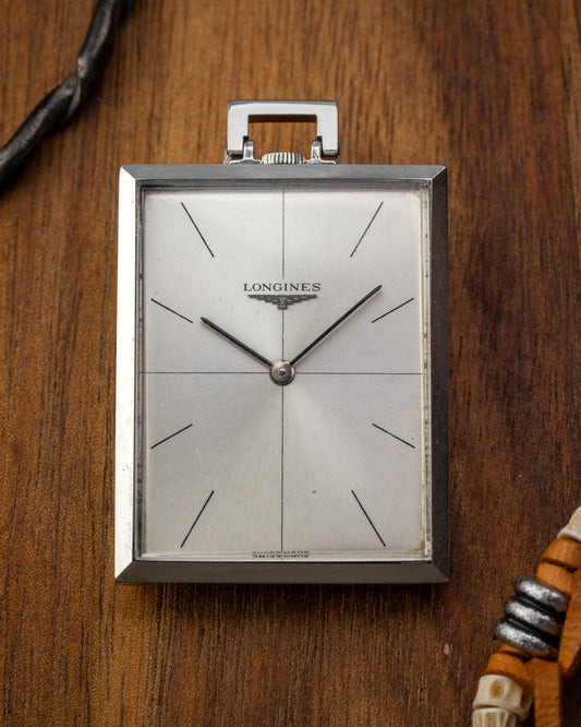 Longines Rectangular Crosshair dial Pocket Watch Ref. 7711-5 (Cal. 428)