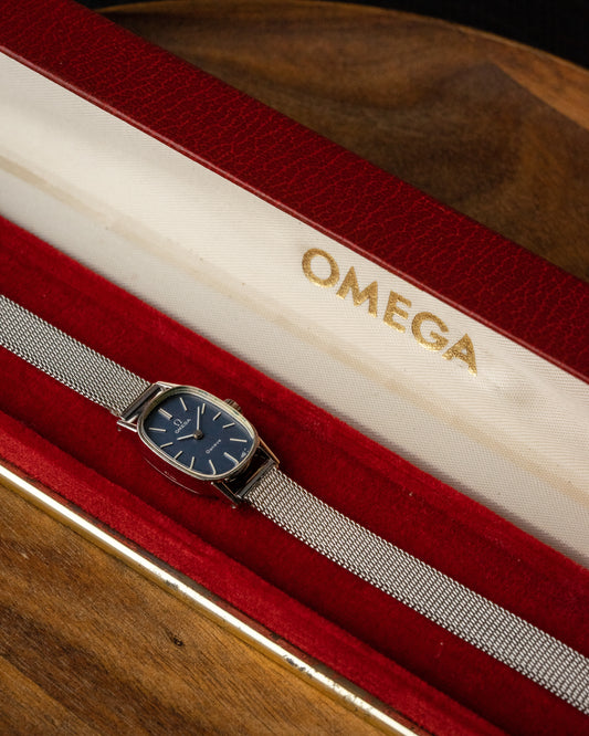 Omega Geneve Mini "Ellipse" Blue dial Ref. 511.414 (Cal. 485)