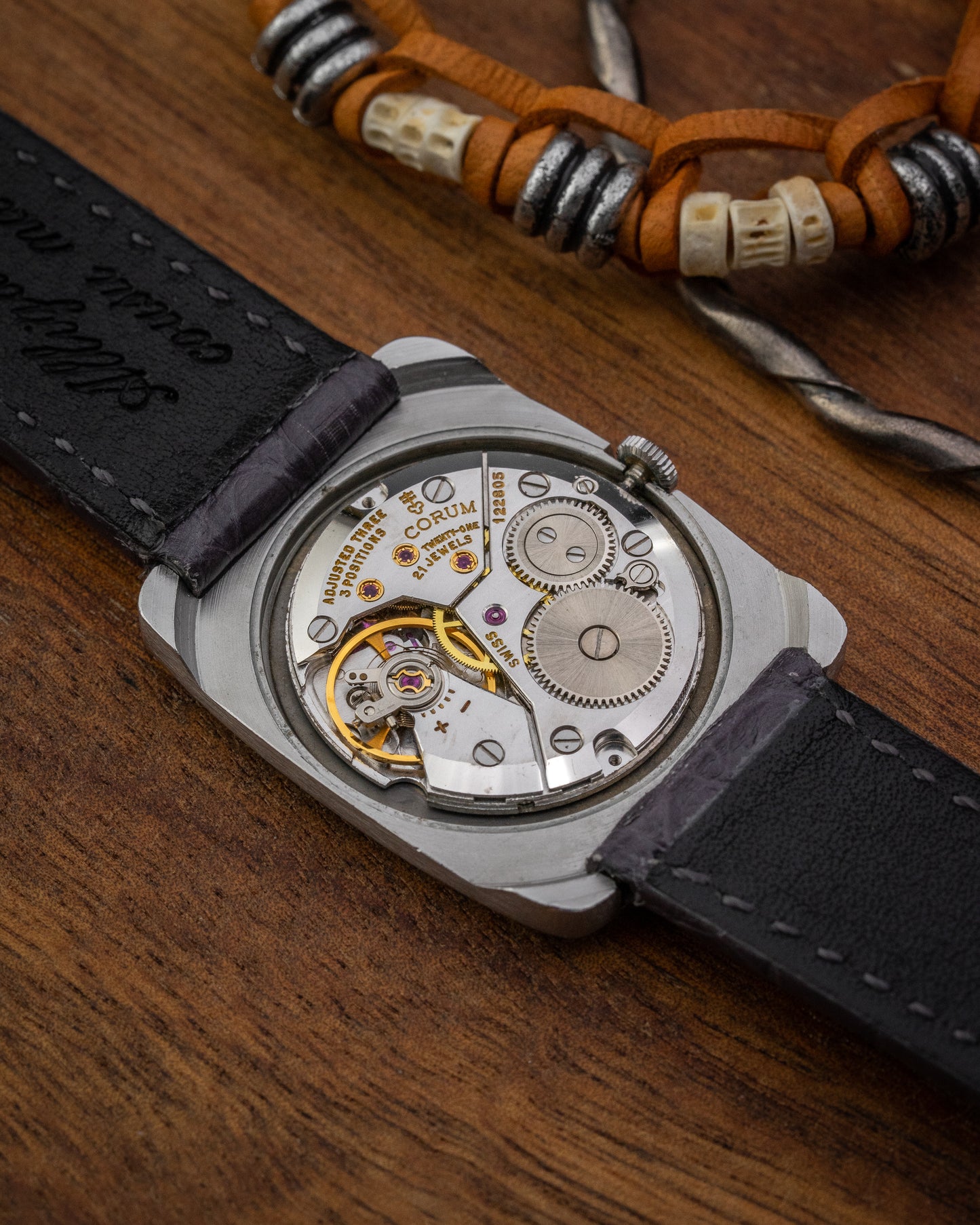 Corum Classic Rectangular Grey Linen dial Ref. 57279 (Cal. 7001)