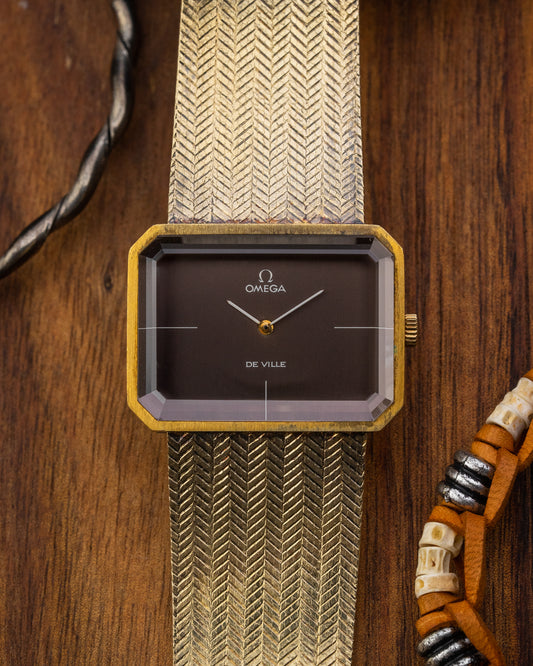 Omega De Ville “Cristallor” Emerald Woven Bracelet by Andrew Grima Ref. 5110379 (Cal. 625)