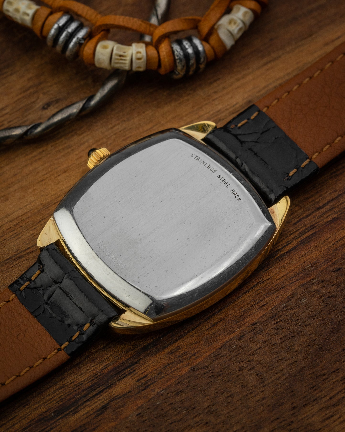 Longines Tonneau Automatic “Diamond Pip” Black dial Gold Ref. 3617 (Cal. 645.1)
