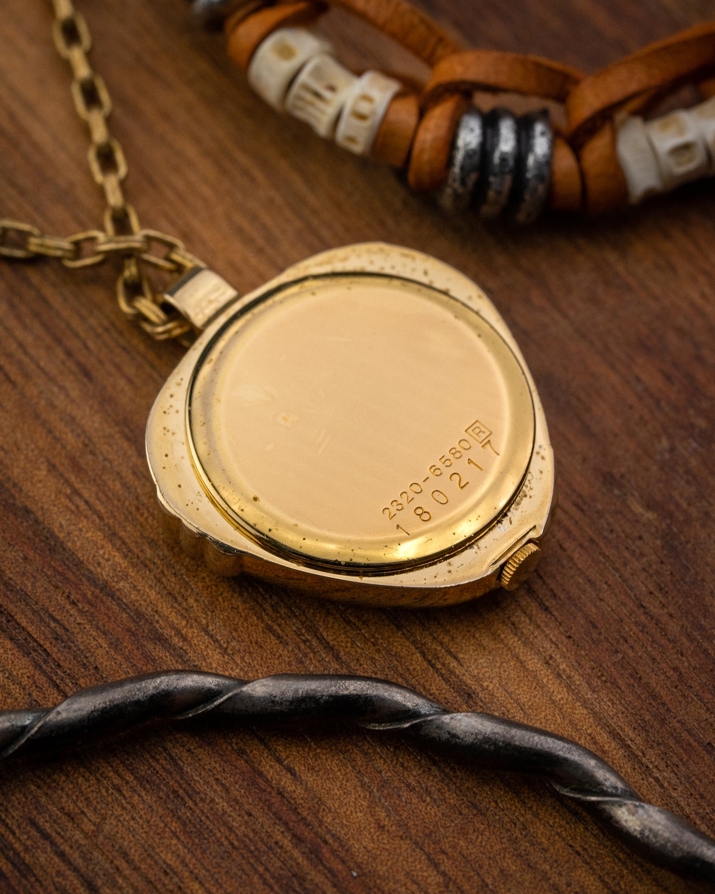 Seiko Pendent Necklace "Onigiri" Maroon dial 2320-6580 Quartz