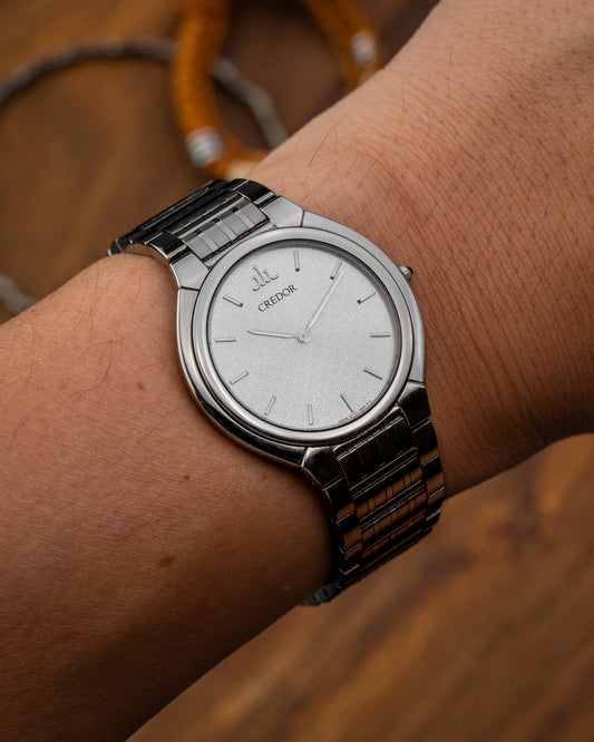 Credor Seiko "Monogram" 2F70-0490 Integrated Bracelet