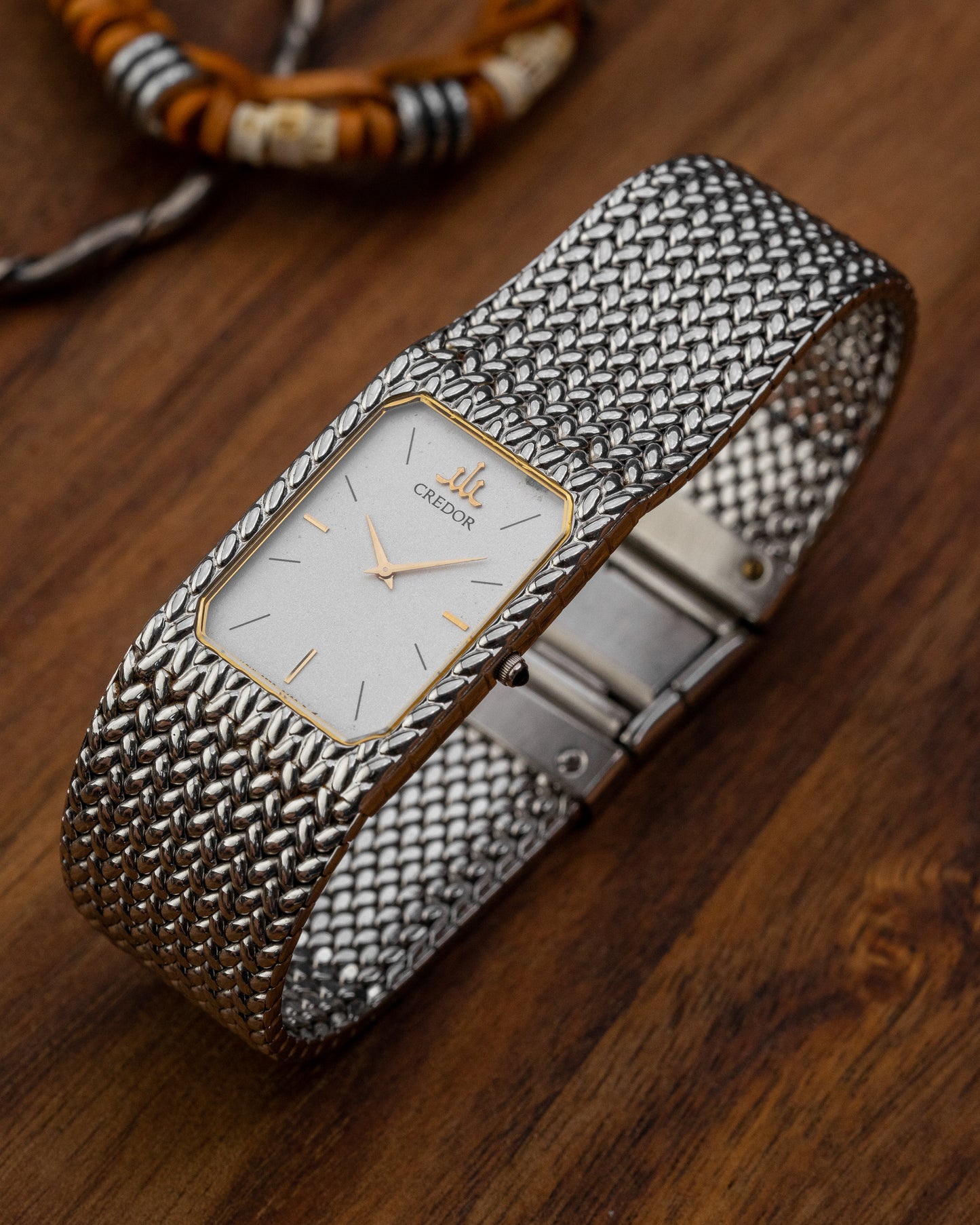 Credor Seiko Rectangular Frosty dial Ref. 2F70-5330
