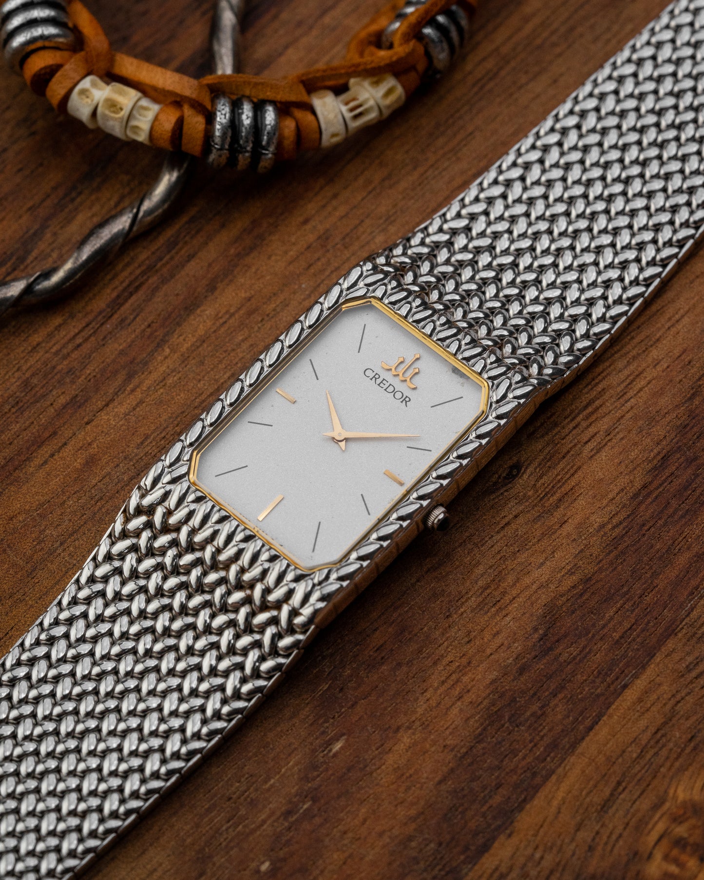 Credor Seiko Rectangular Frosty dial Ref. 2F70-5330