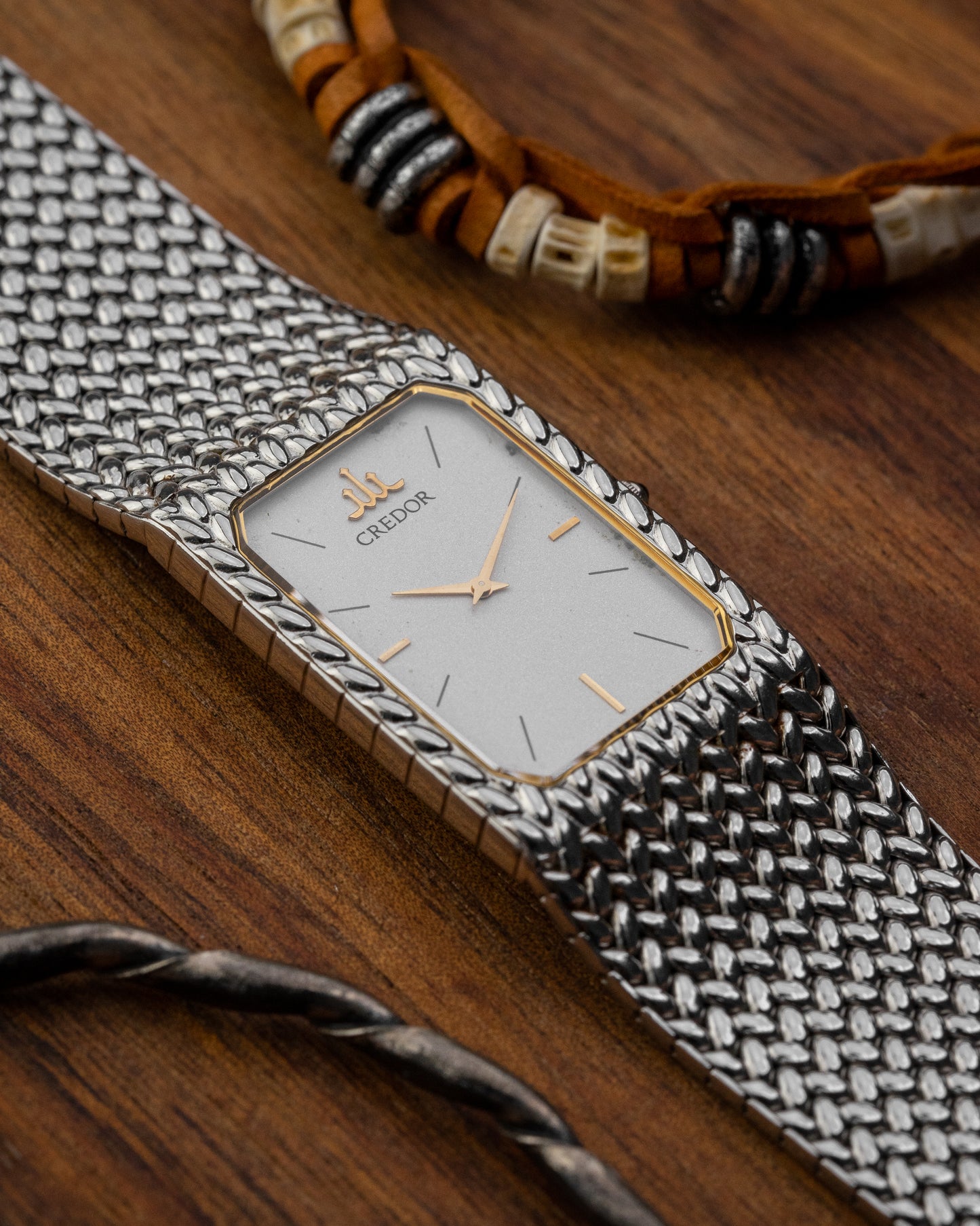 Credor Seiko Rectangular Frosty dial Ref. 2F70-5330