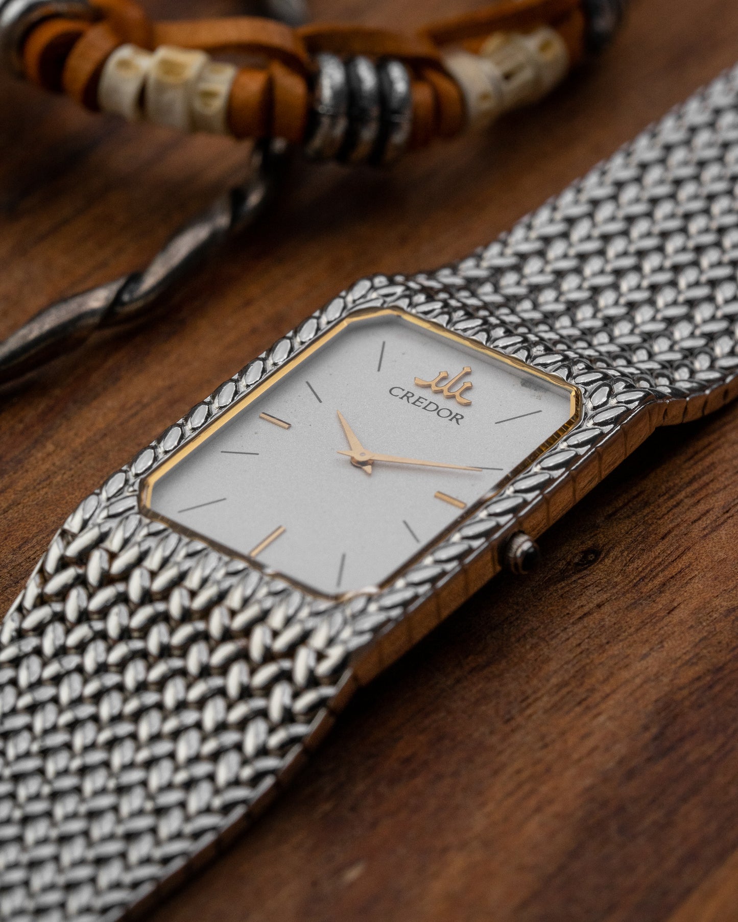 Credor Seiko Rectangular Frosty dial Ref. 2F70-5330