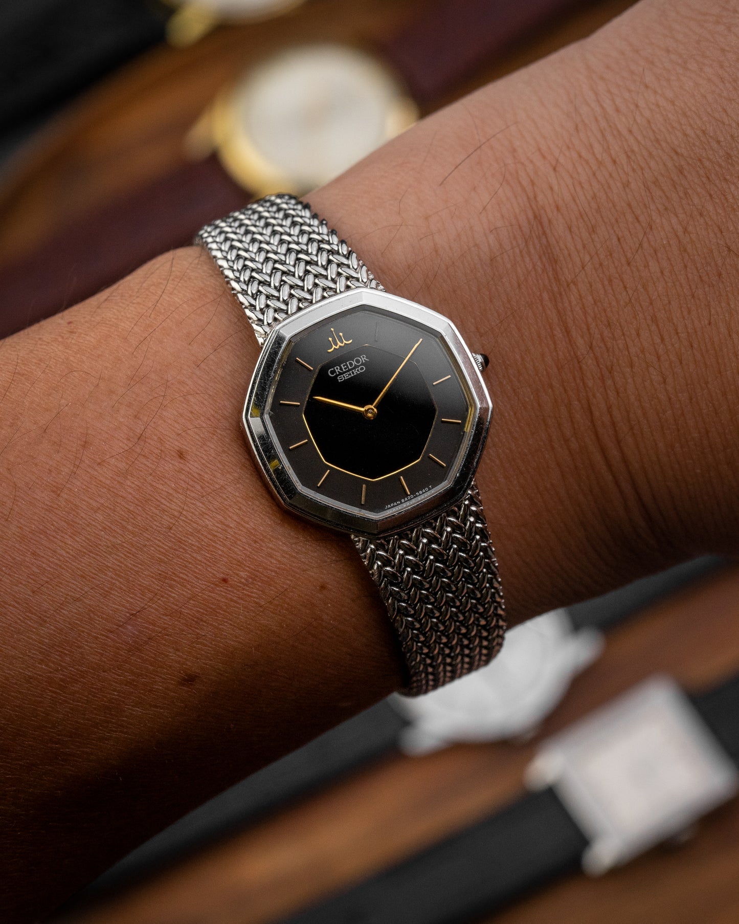 Credor Seiko Octagonal "Onyx" Ref. 8420-5660