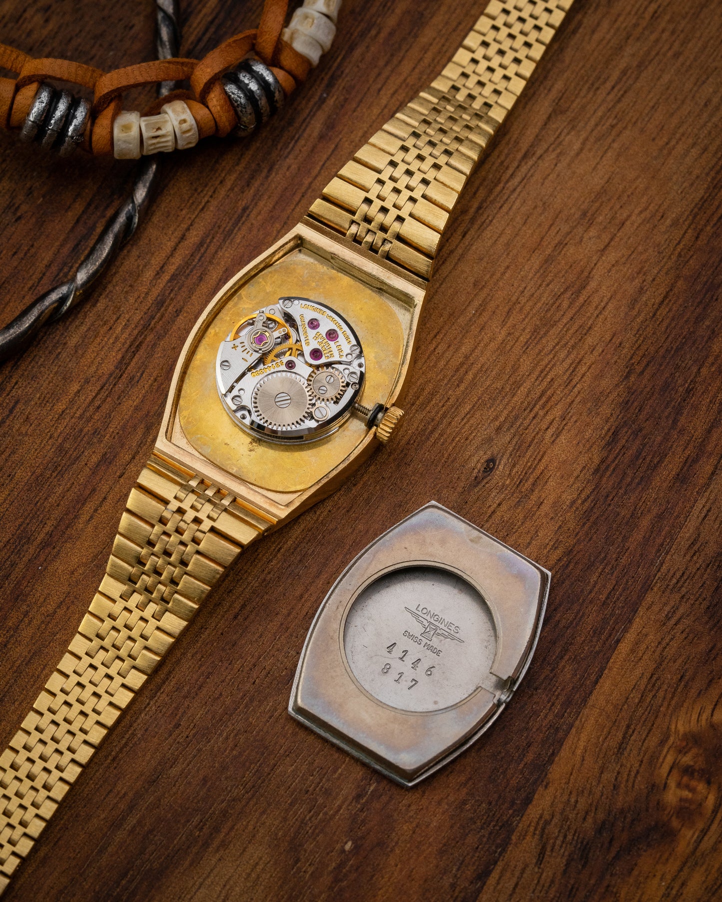 Longines Ellipse Textured Roman dial Gold Ref. 4146 (Cal. 817.4)