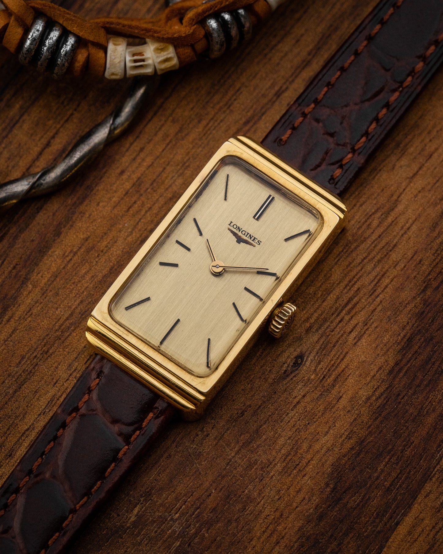 Longines Rectangular "Bullion" Gold Ref. 805-50612 (Cal. 5602)