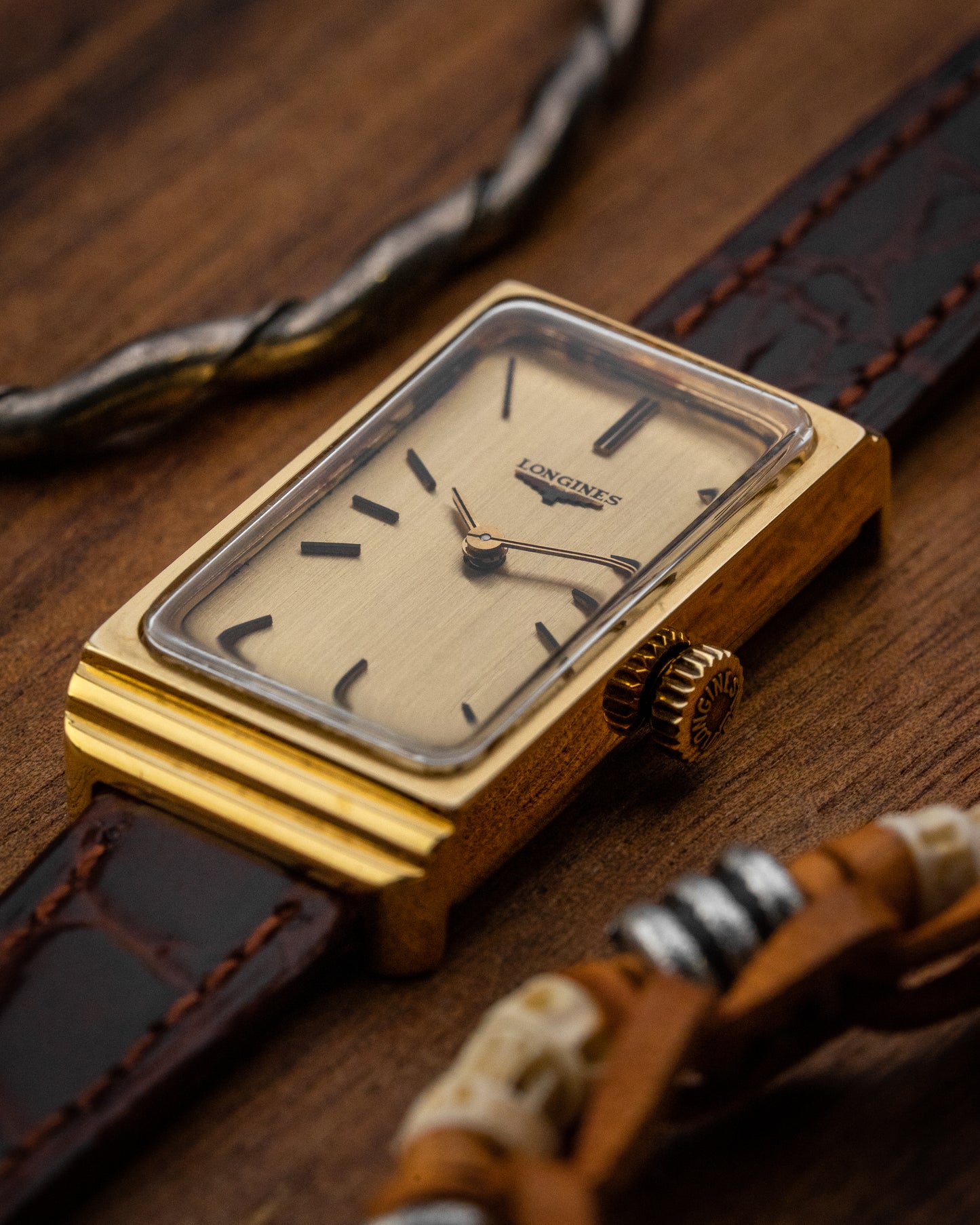 Longines Rectangular "Bullion" Gold Ref. 805-50612 (Cal. 5602)