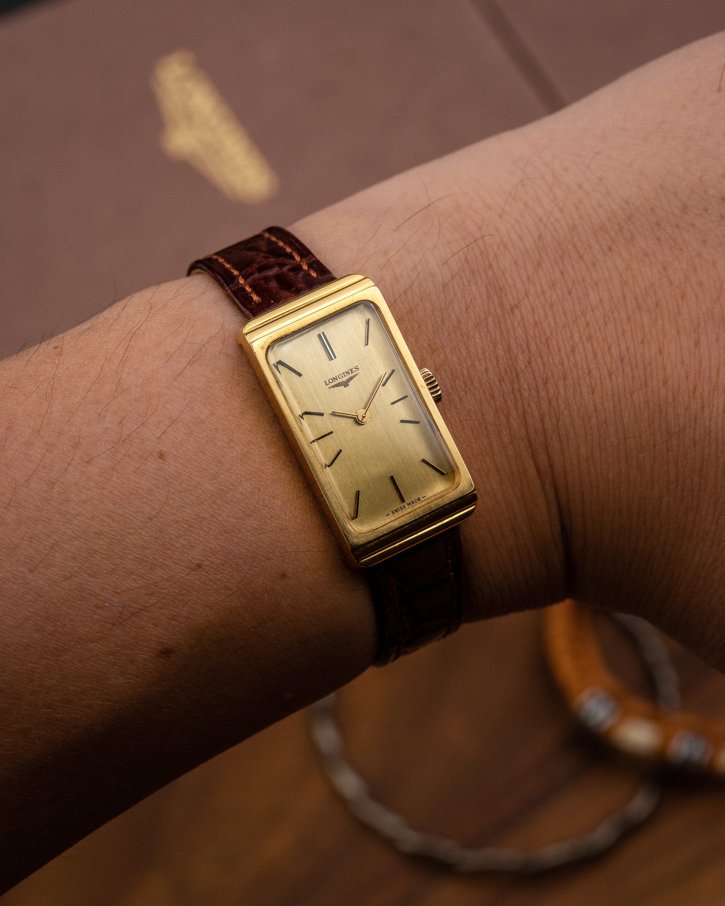Longines Rectangular "Bullion" Gold Ref. 805-50612 (Cal. 5602)