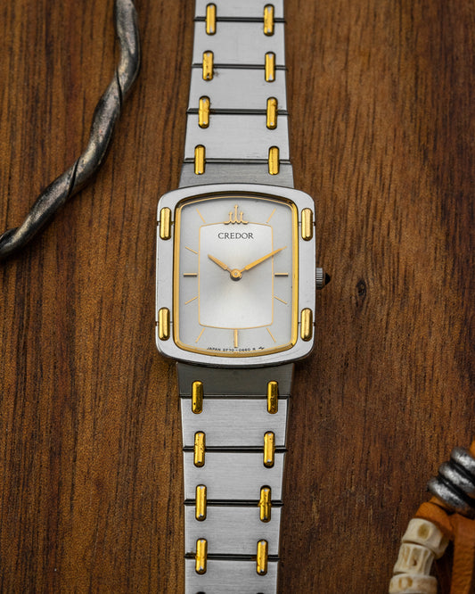 Credor Seiko "Bamboo" Ladies 18KT Gold links 2F70-5600