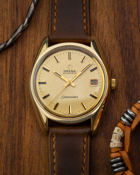 Omega Seamaster Automatic Date "Sparkle" dial Gold Capped Ref. 166.067 (Cal. 565)