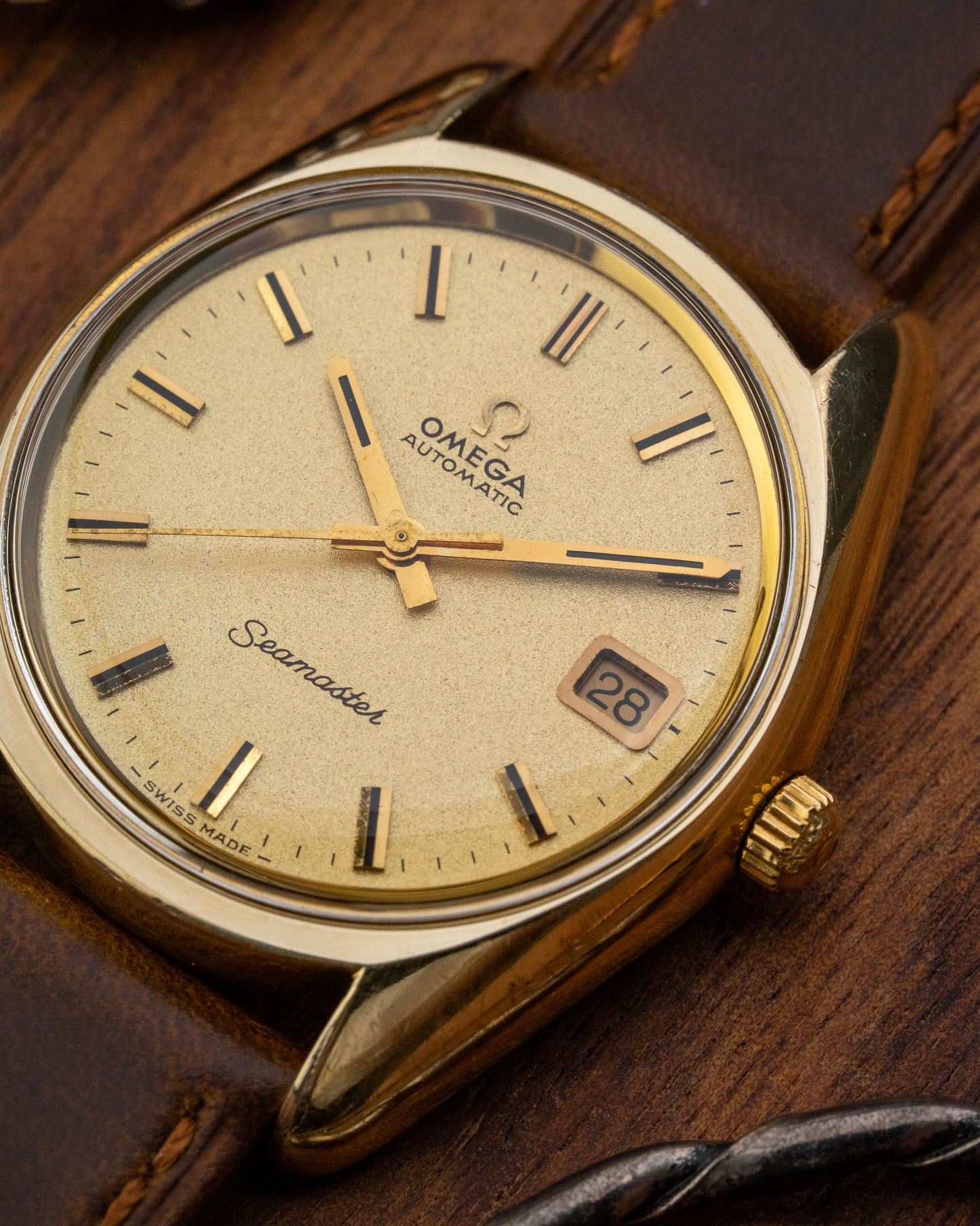Omega Seamaster Automatic Date "Sparkle" dial Gold Capped Ref. 166.067 (Cal. 565)