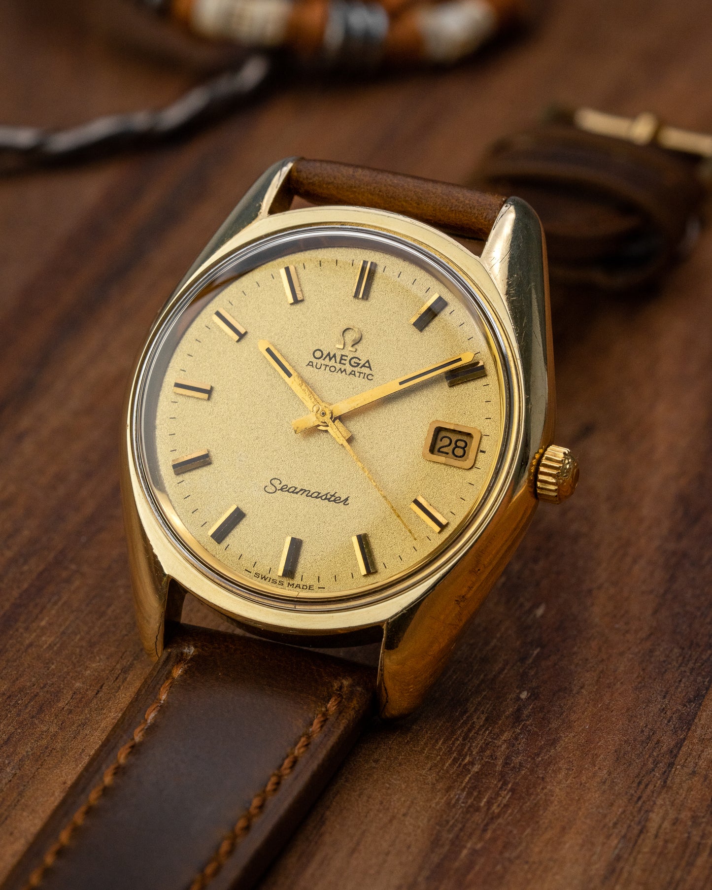 Omega Seamaster Automatic Date "Sparkle" dial Gold Capped Ref. 166.067 (Cal. 565)