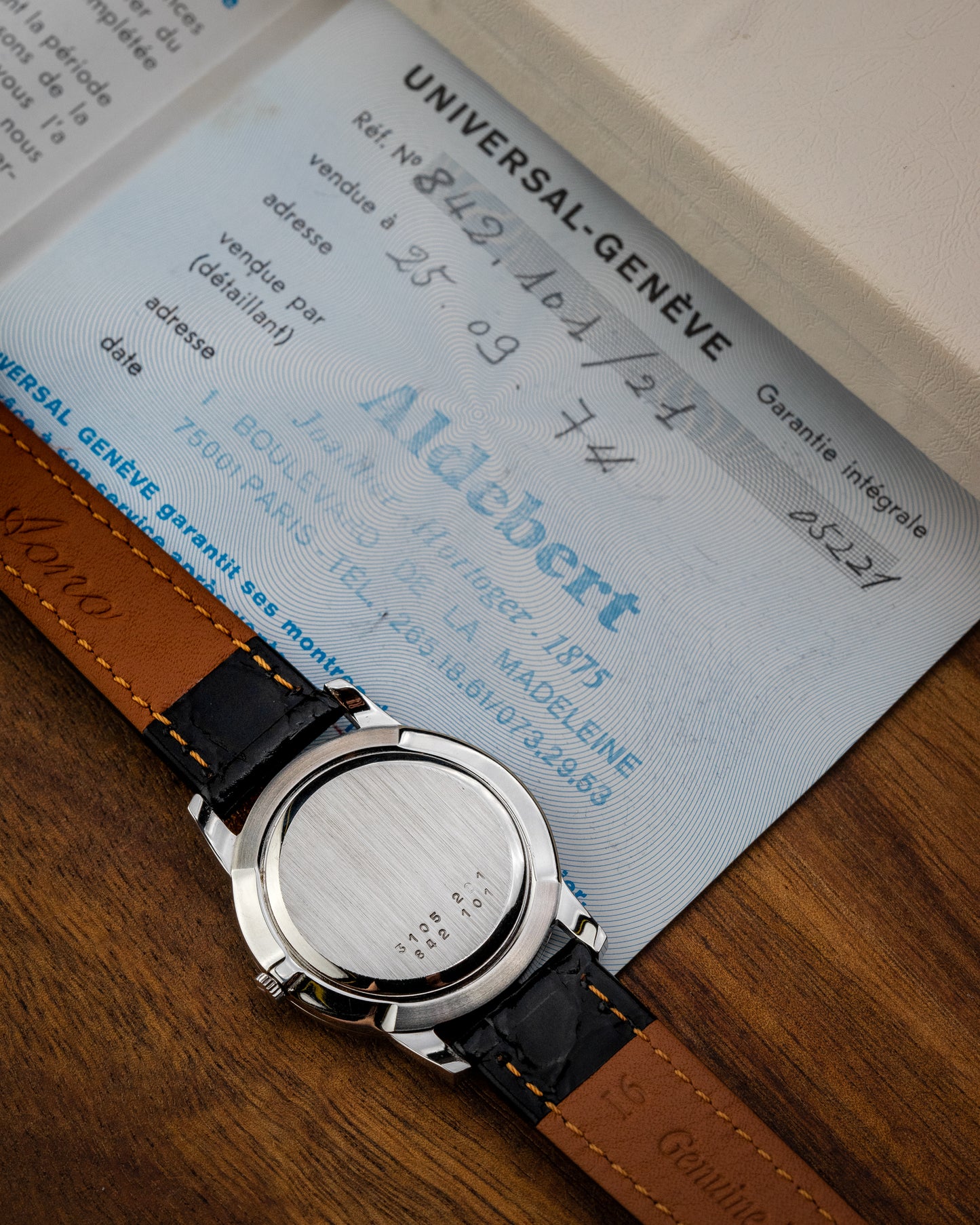 Universal Geneve "Ultra-Thin" Linen dial Ref. 842101 (Cal. 1-42)