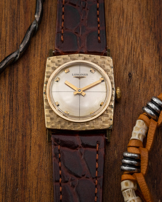 Longines Hexagonal "Mosaic" Crosshair dial Gold Ref. 6015 (Cal. 370)