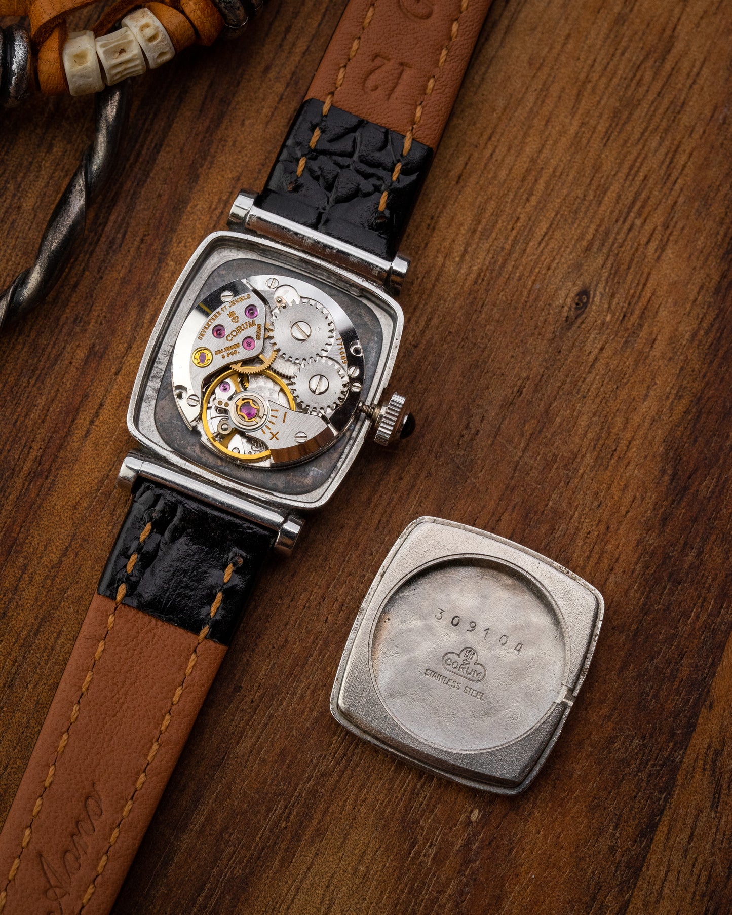 Corum Rectangular Cushion Grey Monogram dial Ladies Ref. 15321