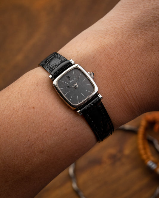 Corum Rectangular Cushion Grey Monogram dial Ladies Ref. 15321