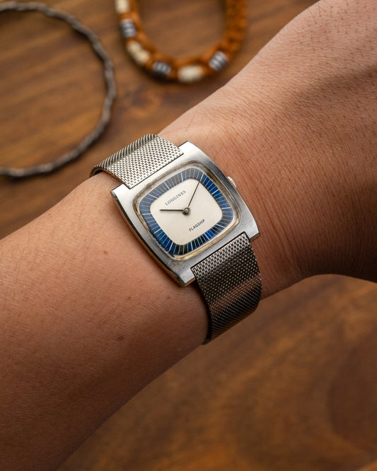 Longines Flagship "Square TV" Blue Racetrack dial Ref. 8416-1 (Cal. 428)