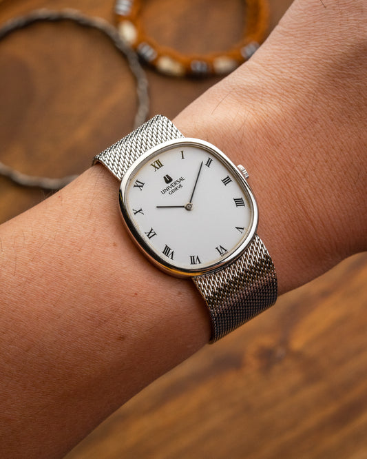 Universal Geneve "Ellipse" White Roman dial Ref. 842135 (Cal. 1-42)