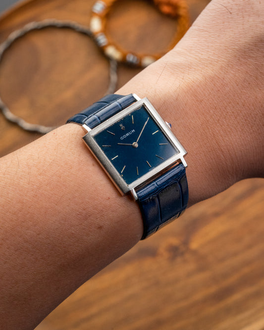 Corum Peseux Square Blue dial Ref. 57155 (Cal. 7001)