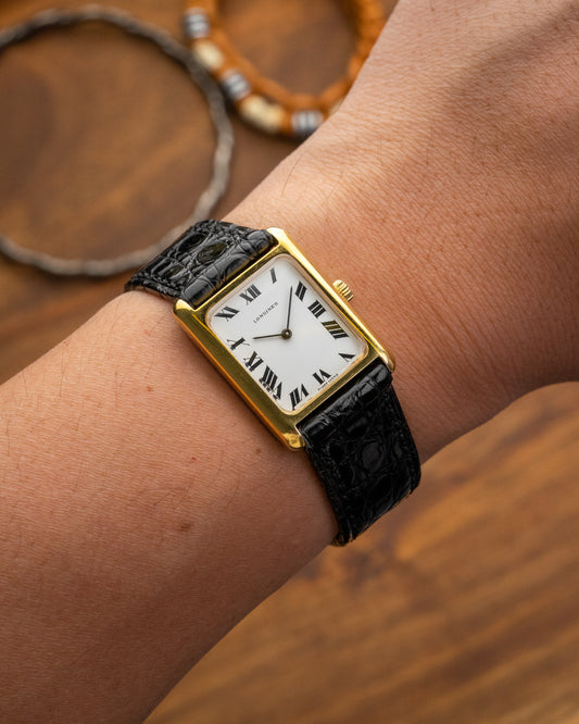 Longines Tank Roman dial Gold Ref. 5037-1 (Cal. 5601)