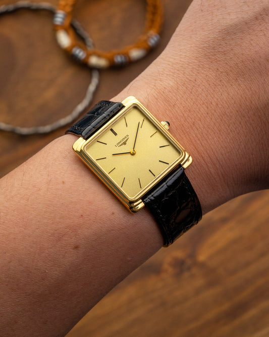 Longines "Gondolo" Square Frosty dial Gold Ref. 4255 (Cal. 847.4)