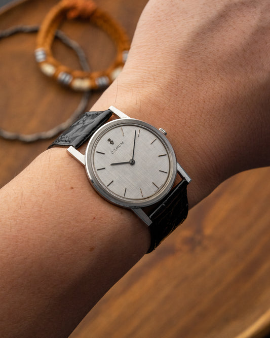 Corum "Calatrava" Ultra-Thin Linen dial Ref. 57193