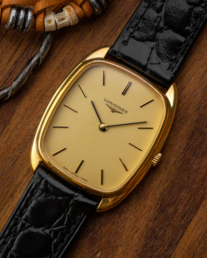 Longines "Cushion" Rectangular Gold Ref. 4448 (Cal. 847.4)