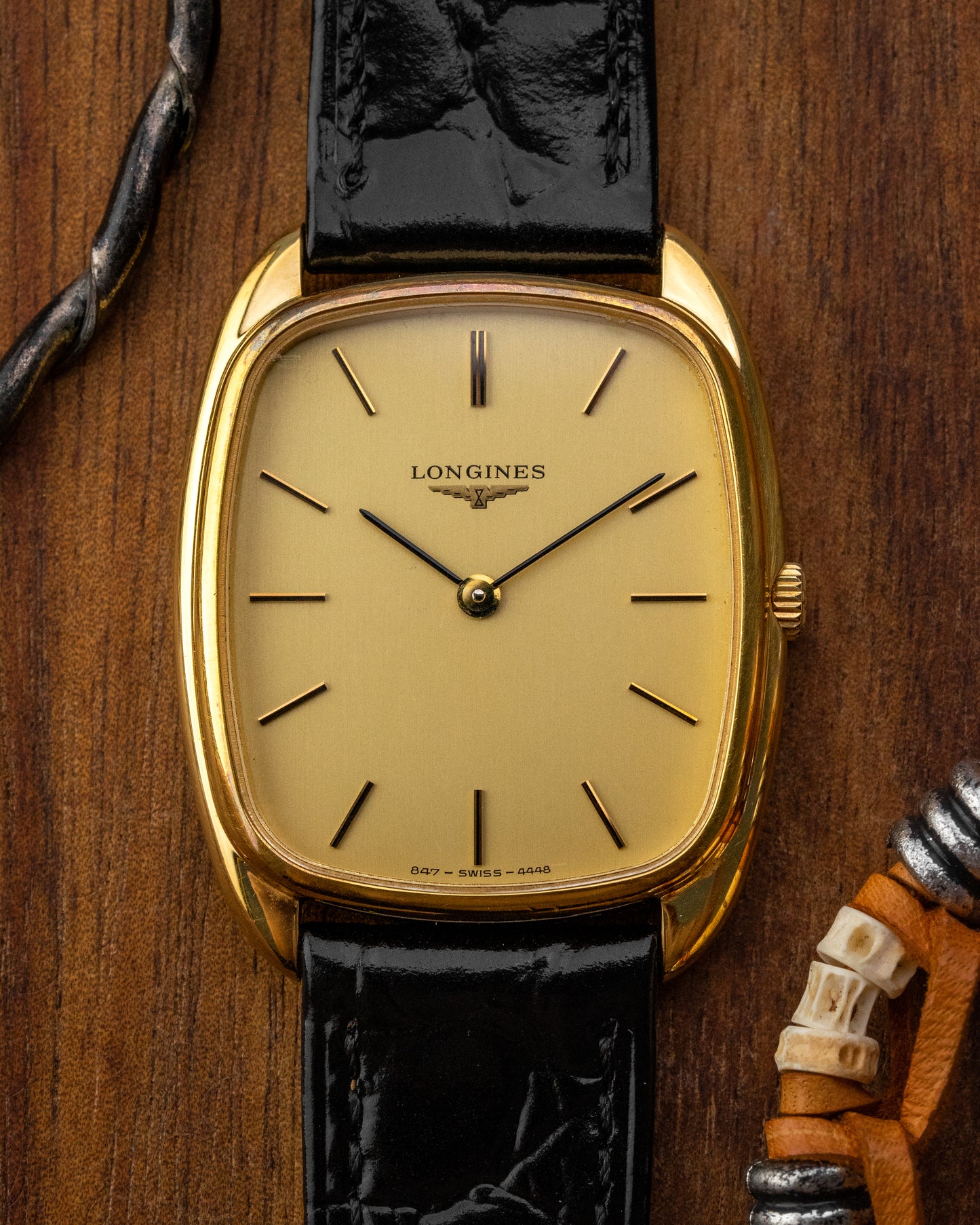 Longines "Cushion" Rectangular Gold Ref. 4448 (Cal. 847.4)
