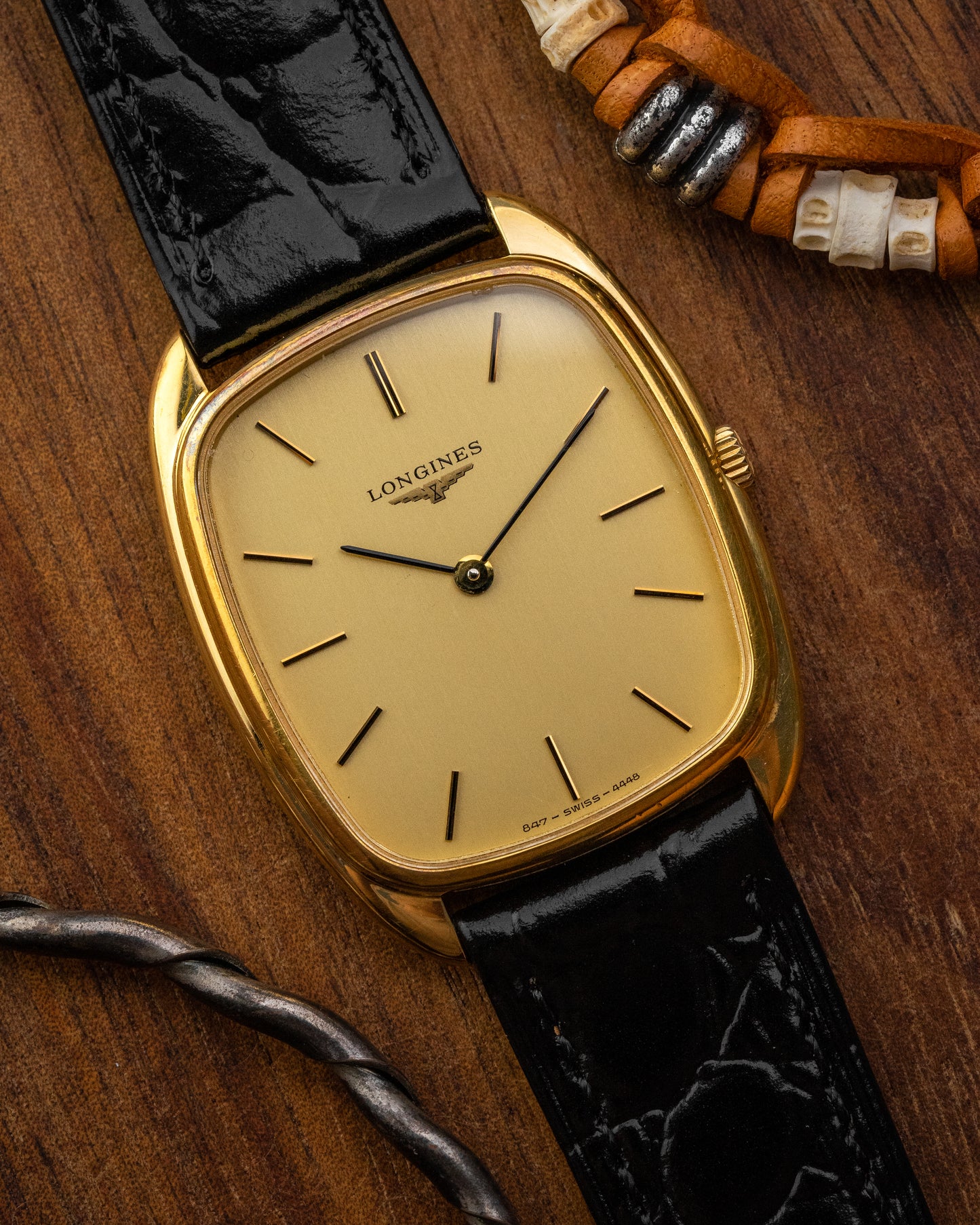 Longines "Cushion" Rectangular Gold Ref. 4448 (Cal. 847.4)