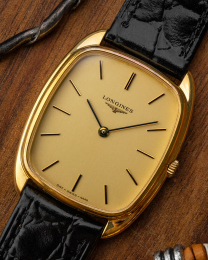 Longines "Cushion" Rectangular Gold Ref. 4448 (Cal. 847.4)