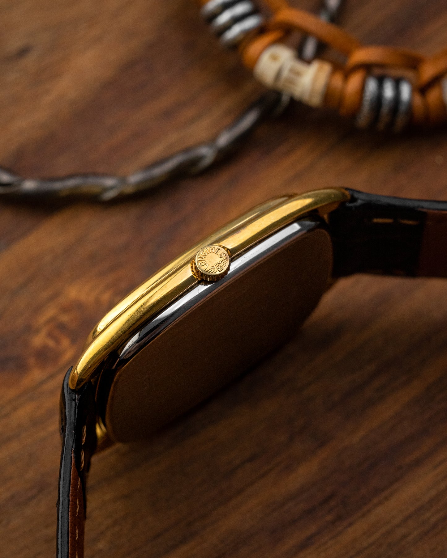 Longines "Cushion" Rectangular Gold Ref. 4448 (Cal. 847.4)