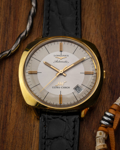 Longines Ultra-Chron “Sector Cushion” Automatic Date Gold Ref. 8456-1 (Cal. 6651)