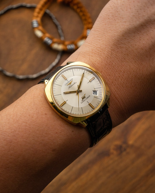 Longines Ultra-Chron “Sector Cushion” Automatic Date Gold Ref. 8456-1 (Cal. 6651)
