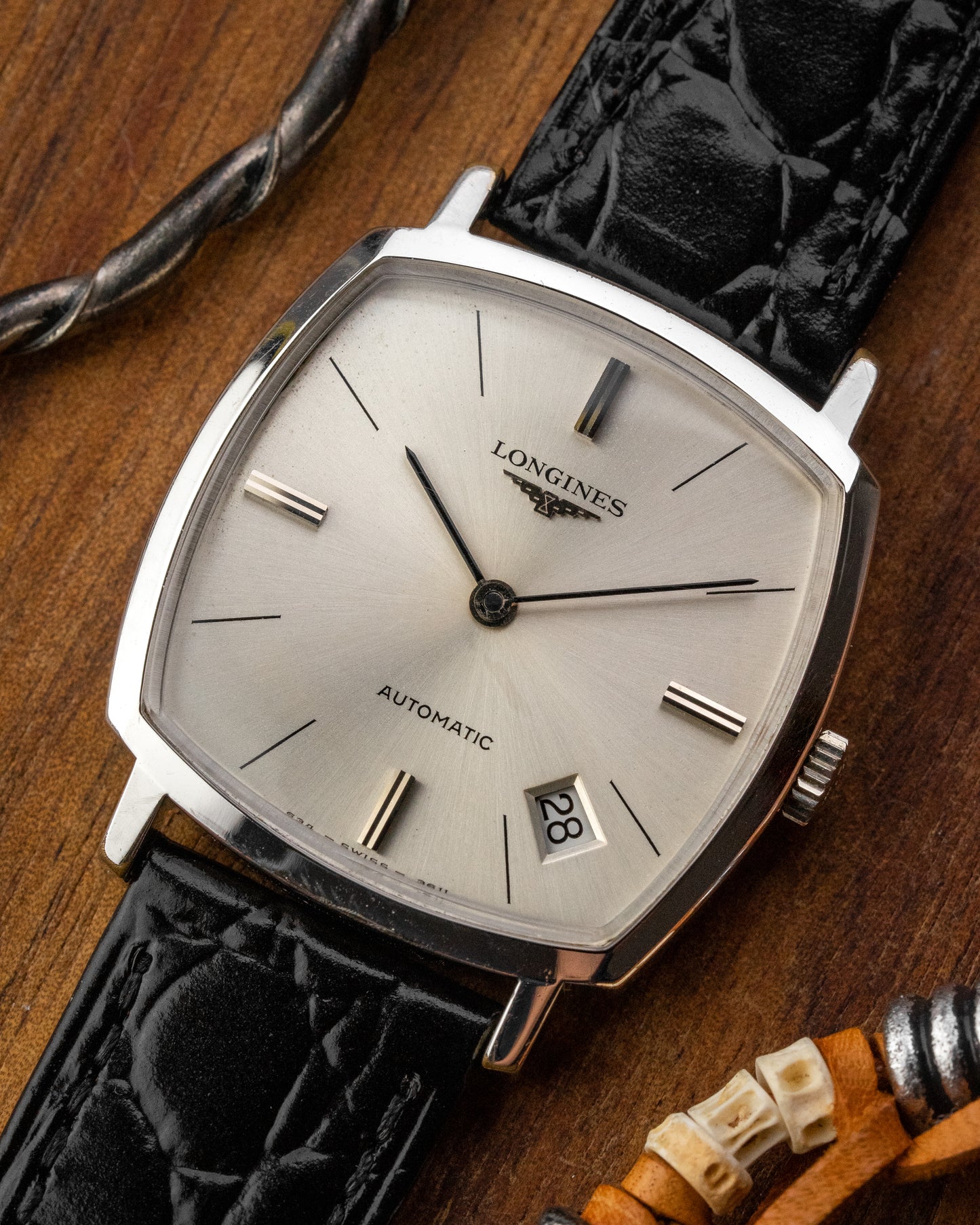 Longines "Square-Cushion" Automatic Date Ref. 3611 (Cal. L634.1)