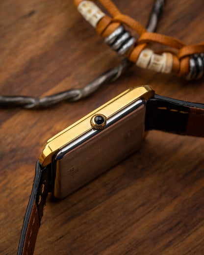 Longines Square "Gondolo" White Roman dial Gold Ref. 4255 (Cal. 847.4)