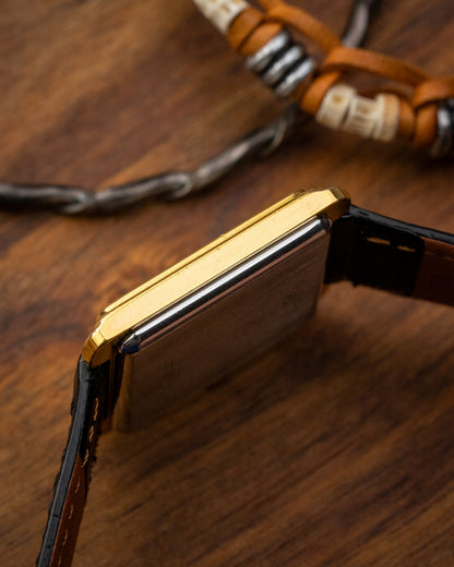 Longines Square "Gondolo" White Roman dial Gold Ref. 4255 (Cal. 847.4)