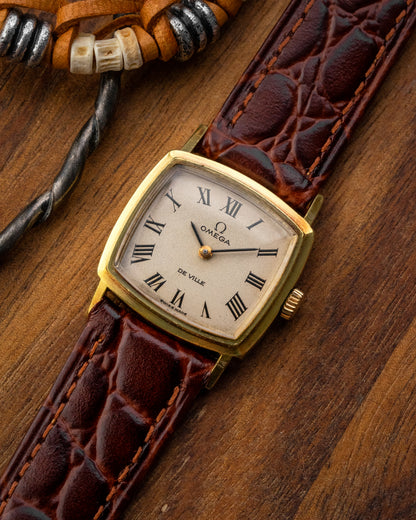 Omega De Ville Mini "Square-Cushion" Roman dial Gold Ref. 511.204 (Cal. 620)