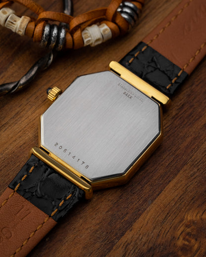 Longines "Octagonal" Black Breguet dial Gold Ref. 3209 (Cal. 846.4)