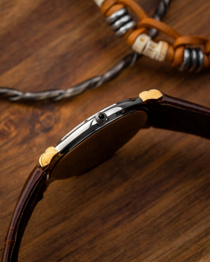 Credor Seiko "S. Steel + 18K Lugs" Super-Slim Date 7779-6000