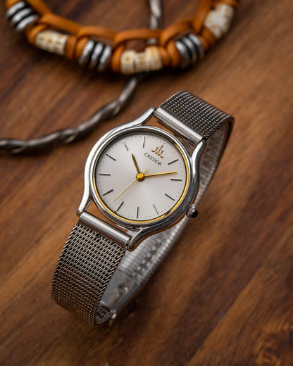 Credor Seiko Mini "Super-Slim" Two Tone 7371-0020