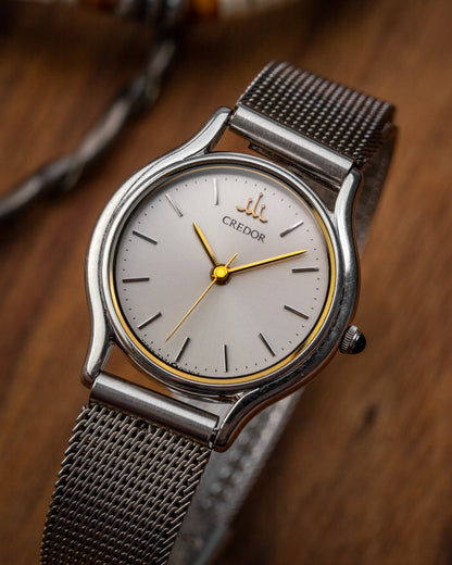 Credor Seiko Mini "Super-Slim" Two Tone 7371-0020