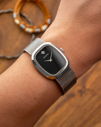 Longines Ellipse "Diamond Pip" Black dial Integrated Bracelet Ref. 4178 (Cal. L847.4)