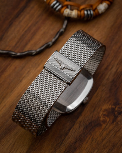 Longines Ellipse "Diamond Pip" Black dial Integrated Bracelet Ref. 4178 (Cal. L847.4)