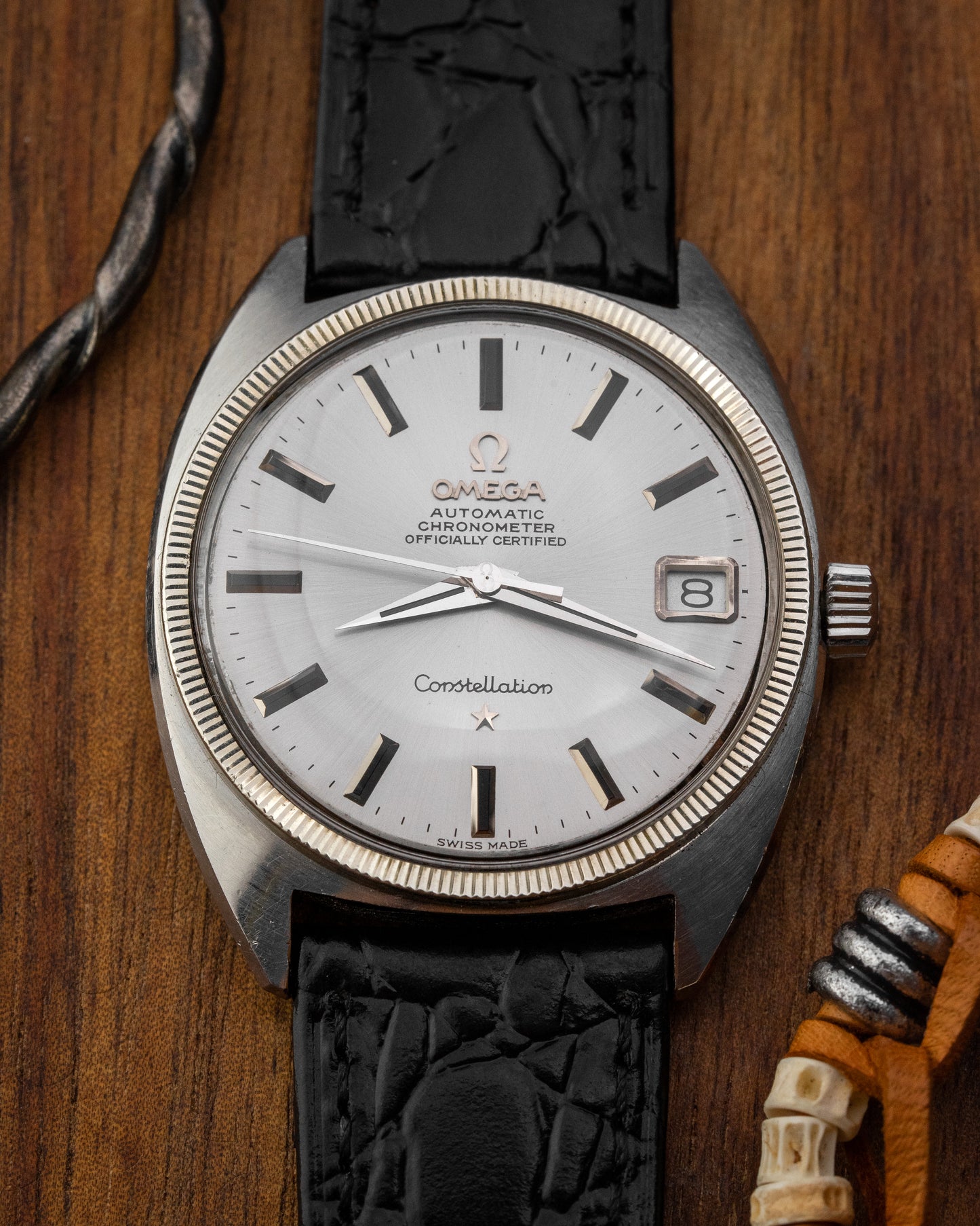 Omega Constellation Chronometer "C-shape" White Gold Fluted Bezel Ref. 168.017 (Cal. 564)