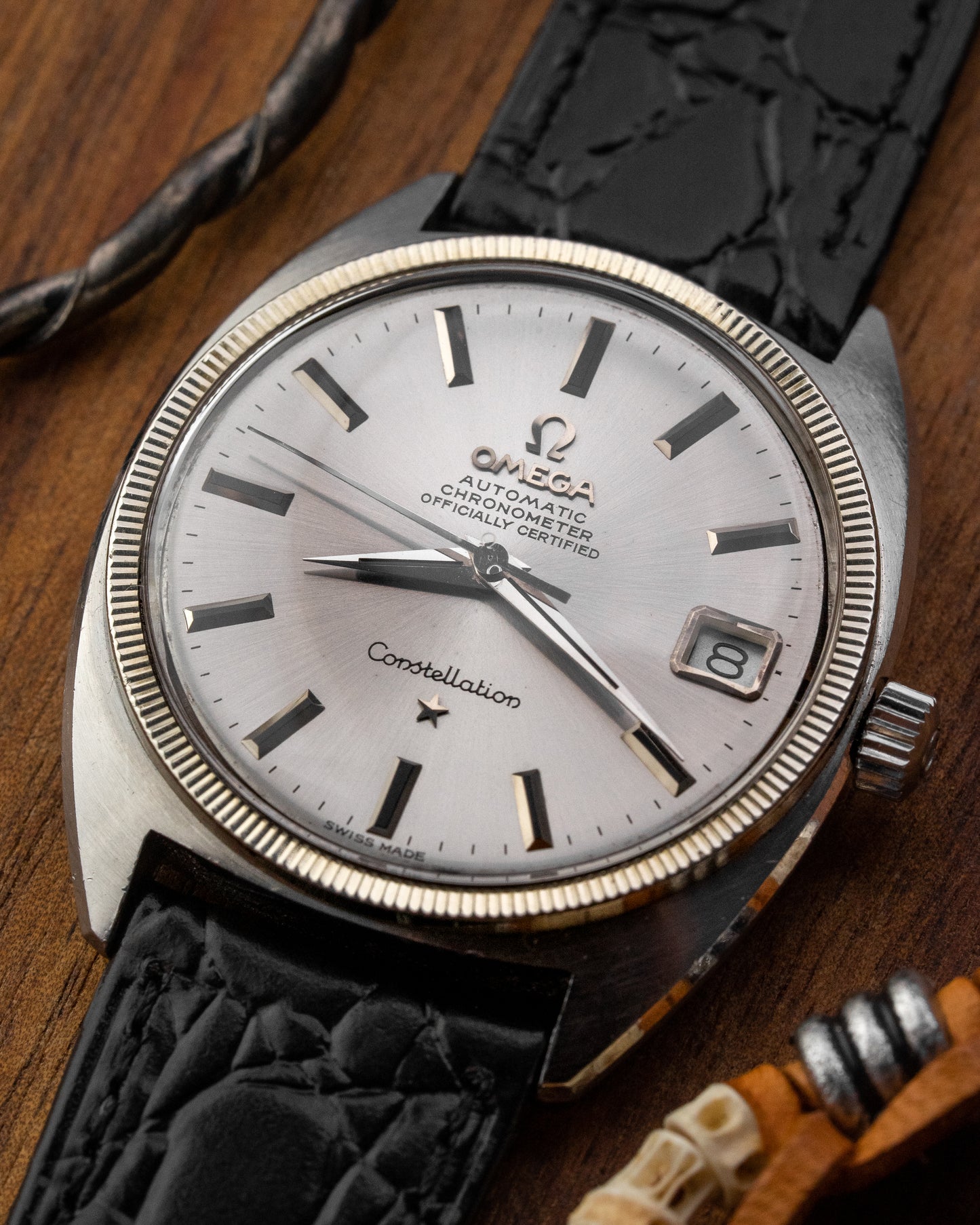 Omega Constellation Chronometer "C-shape" White Gold Fluted Bezel Ref. 168.017 (Cal. 564)