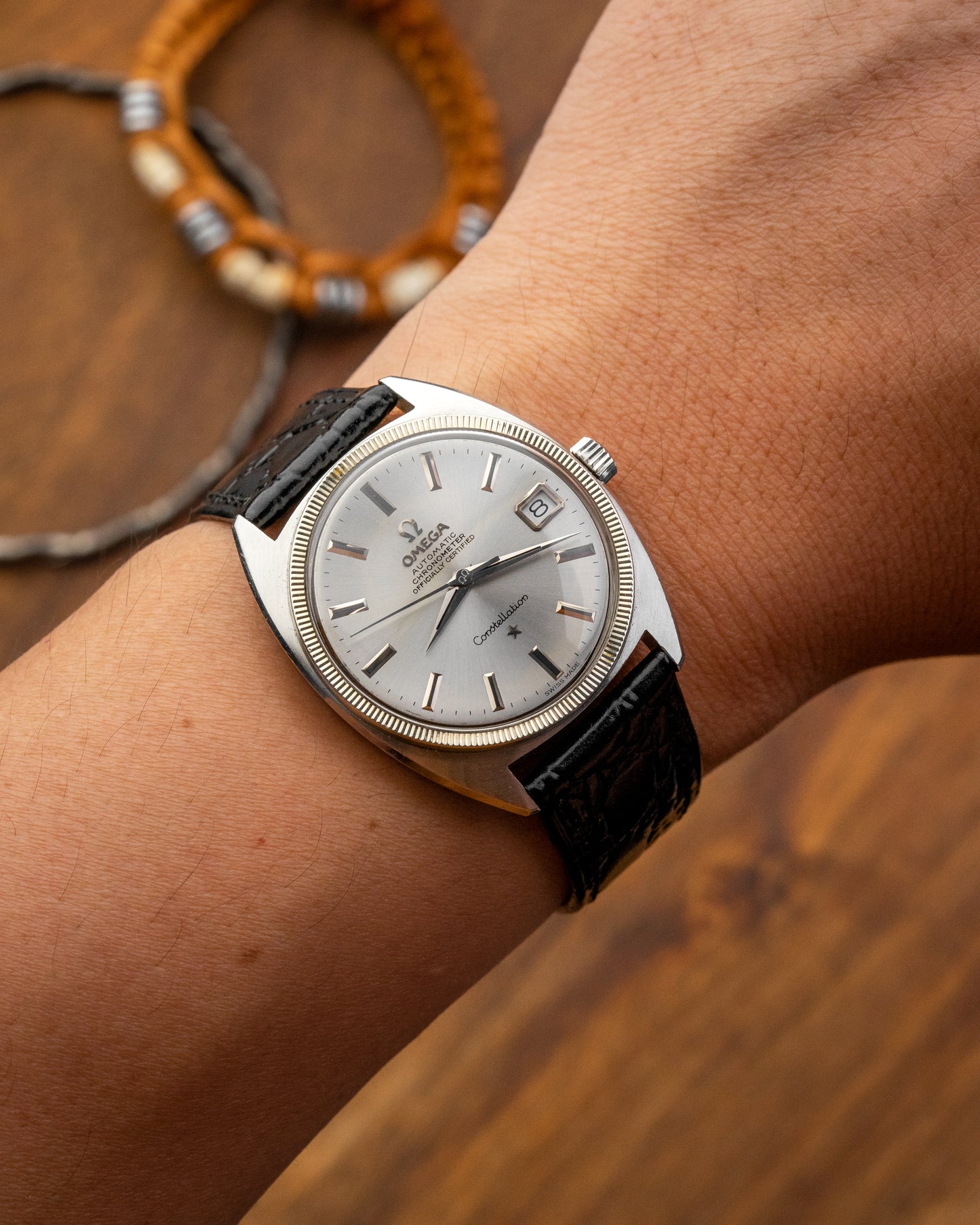Omega Constellation Chronometer "C-shape" White Gold Fluted Bezel Ref. 168.017 (Cal. 564)
